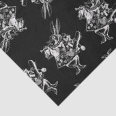 アリスインワンダーランドホワイトラビットアンティークアートブラック 薄葉紙 (詳細)