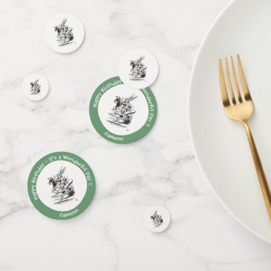 アリスインワンダーランドホワイトラビットヘラルド誕生日 コンフェッティ (グループ)