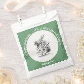 アリスインワンダーランドホワイトラビットヘラルド誕生日 フェイバーバッグ (クリップ留めされた状態)