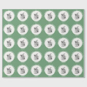 アリスインワンダーランドホワイトラビットヘラルド誕生日 ラッピングペーパー (フラット)