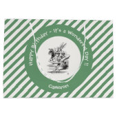 アリスインワンダーランドホワイトラビットヘラルド誕生日 ラージペーパーバッグ (裏面)