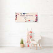 アリスインワンダーランドラビットティー鍵クロックバラ 横断幕 (インサイチュ)