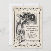 アリスインワンダーランドヴィンテージカスタムパーティー招待状 招待状 (正面)