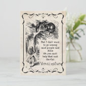 アリスインワンダーランドヴィンテージカスタムパーティー招待状 招待状 (スタンド正面)