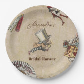 アリスインワンダーランドヴィンテージストーリーブライダルシャワー ペーパープレート (正面)