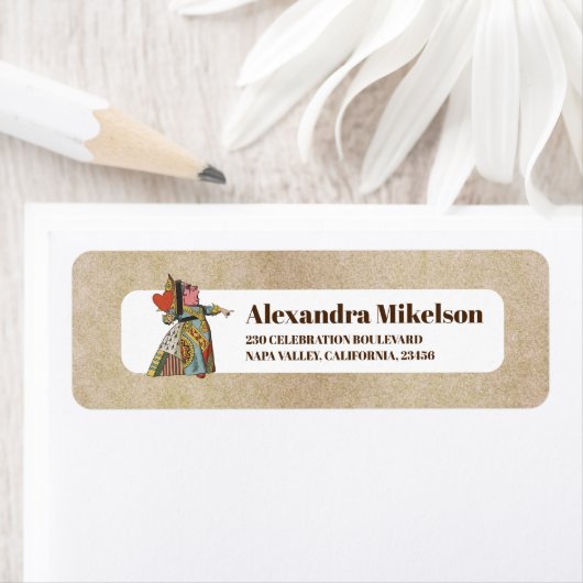 アリスインワンダーランドヴィンテージストーリーブライダルシャワー ラベル (インサイチュ)