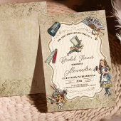 アリスインワンダーランドヴィンテージストーリーブライダルシャワー 招待状