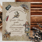 アリスインワンダーランドヴィンテージストーリーブライダルシャワー 招待状