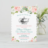 アリスインワンダーランドヴィンテージティーポット招待状 招待状 (スタンド正面)