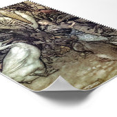 アリスインワンダーランドヴィンテージブックイラストレーション ポスター (角)