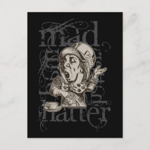 アリスインワンダーランド不機嫌グランジハッター独身の(Alice In Wonderland Hat ポストカード