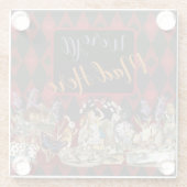 アリスインワンダーランド不機嫌チェシャーキャット ガラスコースター (裏面)