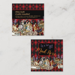 アリスインワンダーランド不機嫌チェシャーキャット スクエア名刺