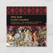 アリスインワンダーランド不機嫌チェシャーキャット スクエア名刺 (正面)