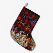 アリスインワンダーランド不機嫌チェシャーキャット スモールクリスマスストッキング (正面 (吊り時))