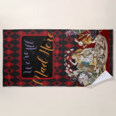 アリスインワンダーランド不機嫌チェシャーキャット ビーチタオル (正面)