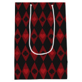 アリスインワンダーランド不機嫌チェシャーキャット ミディアムペーパーバッグ (裏面)