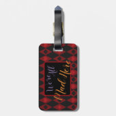 アリスインワンダーランド不機嫌チェシャーキャット ラゲッジタグ (裏面縦)