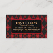 アリスインワンダーランド不機嫌チェシャーキャット 名刺 (裏面)