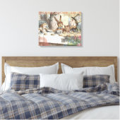 アリスインワンダーランド不機嫌ティーパーティーアート キャンバスプリント (インサイチュ (寝室))