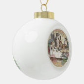 アリスインワンダーランド不機嫌ティーパーティーアート セラミックボールオーナメント (左)