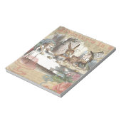 アリスインワンダーランド不機嫌ティーパーティーアート ノートパッド (回転)