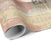 アリスインワンダーランド不機嫌ティーパーティーアート ラッピングペーパー (ロールコーナー)