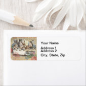 アリスインワンダーランド不機嫌ティーパーティーアート ラベル (インサイチュ)