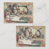 アリスインワンダーランド不機嫌ティーパーティーアート 名刺 (正面/裏面)