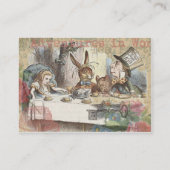 アリスインワンダーランド不機嫌ティーパーティーアート 名刺 (裏面)