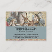 アリスインワンダーランド不機嫌ティーパーティーアート 名刺 (裏面)