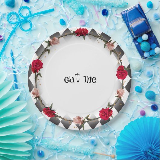 アリスインワンダーランド不機嫌ティーパーティー食べミー ペーパープレート (パーティー)