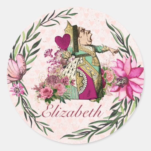 アリスインワンダーランド不機嫌ハターズティーカスタムパーティー ラウンドシール (正面)