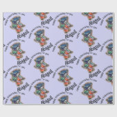 アリスインワンダーランド不機嫌ハッタティーカップ名前をカスタムする ラッピングペーパー (フラット)