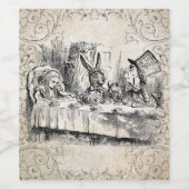 アリスインワンダーランド不機嫌ハッタティーワインボトル ワインラベル (シングルラベル)