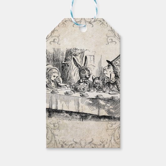 アリスインワンダーランド不機嫌ハッタータティーパーティーギフトラベル ギフトタグ (正面)