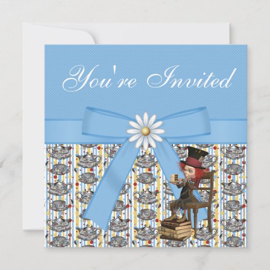 アリスインワンダーランド不機嫌ハッターティーパーティー招待状 招待状 (正面)