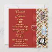 アリスインワンダーランド不機嫌ハッターティーパーティー招待状 招待状 (裏面)