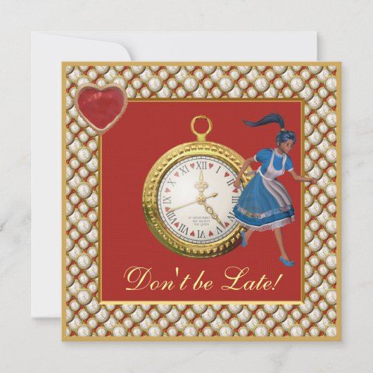 アリスインワンダーランド不機嫌ハッターティーパーティー招待状 招待状 (正面)