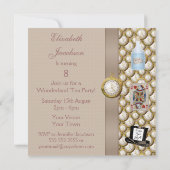 アリスインワンダーランド不機嫌ハッターティーパーティー招待状 招待状 (裏面)