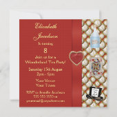 アリスインワンダーランド不機嫌ハッターティーパーティー招待状 招待状 (裏面)