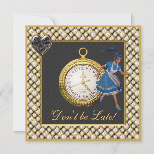 アリスインワンダーランド不機嫌ハッターティーパーティー招待状 招待状 (正面)