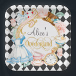 アリスインワンダーランド不機嫌ハッターティーパーティー  ペーパープレート<br><div class="desc">アリスインワンダーランド不機嫌ハターティーパーティー</div>