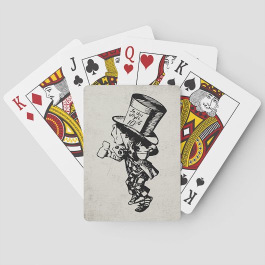 アリスインワンダーランド不機嫌ハッターヴィンテージ トランプ (裏面)