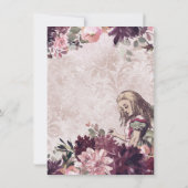 アリスインワンダーランド不機嫌ハッター誕生日ティーパーティー 招待状 (裏面)