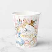 アリスインワンダーランド女の子1歳の誕生日紙杯 紙コップ (裏面)