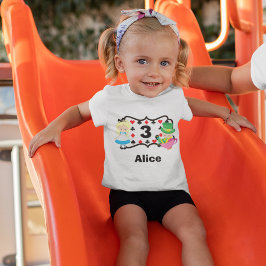 アリスインワンダーランド子供の誕生日カスタムパーティー トドラーTシャツ