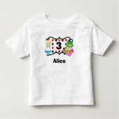 アリスインワンダーランド子供の誕生日カスタムパーティー トドラーTシャツ (正面)