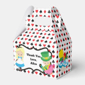 アリスインワンダーランド子供の誕生日パーティー フェイバーボックス (正面サイド)