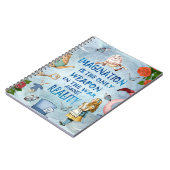 アリスインワンダーランド引用文-想像力 ノートブック (左側)